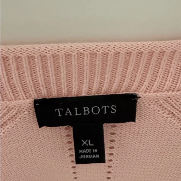 Talbots Soft Pink Knit Cardigan - Picture 3 of 4